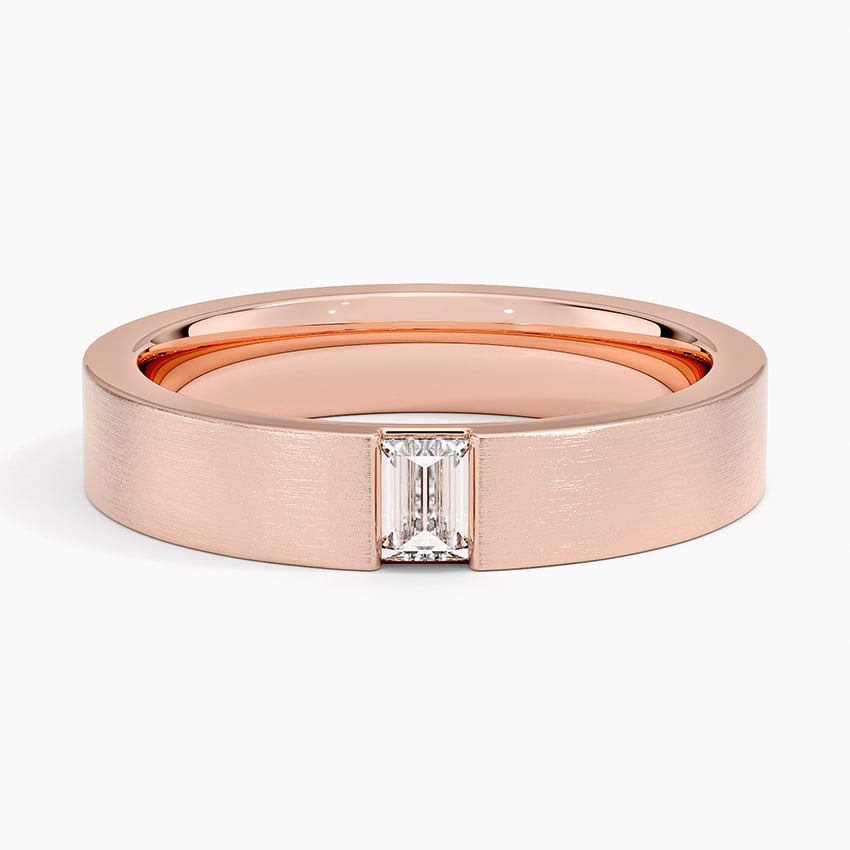 Rose gold diamond engagement ring with surprise diamond details