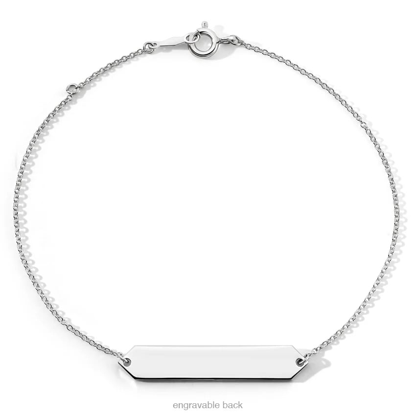 Silver Engravable Bar Bracelet | Brilliant Earth