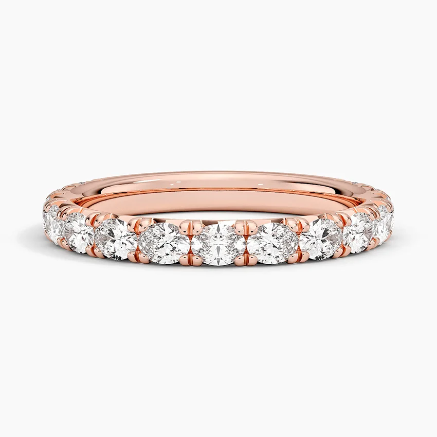 Rose gold diamond engagement ring with surprise diamond details