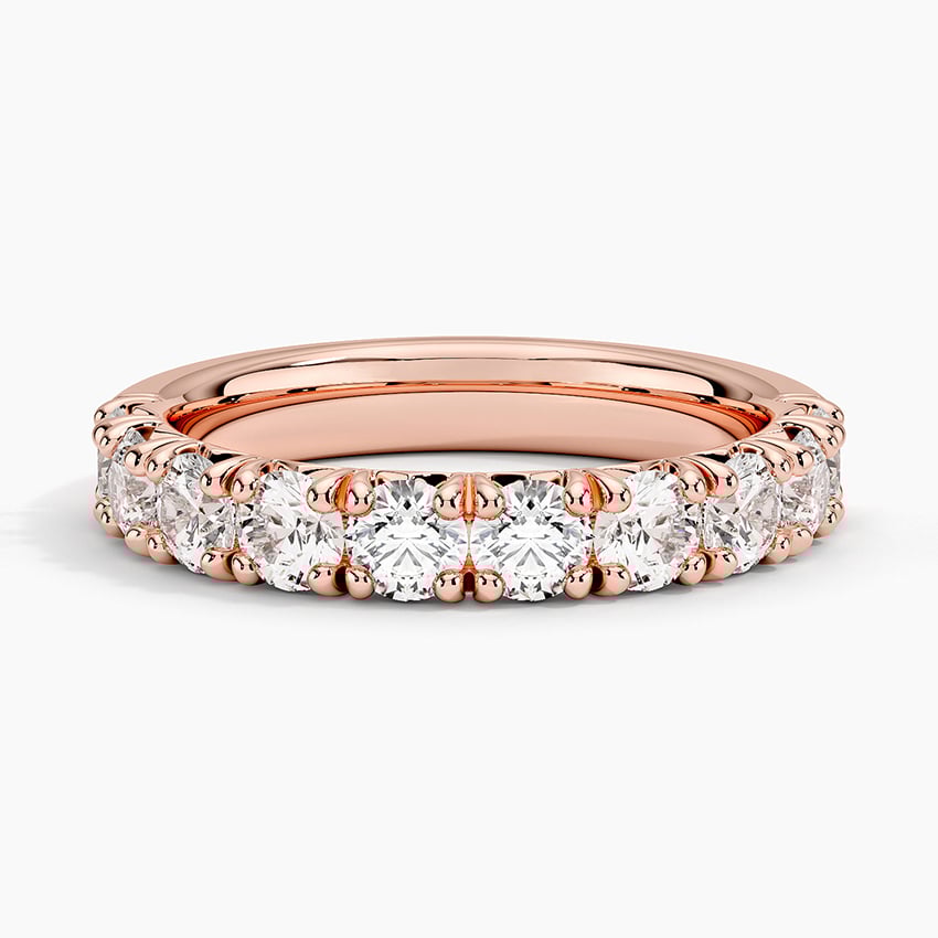 Rose gold diamond engagement ring with surprise diamond details