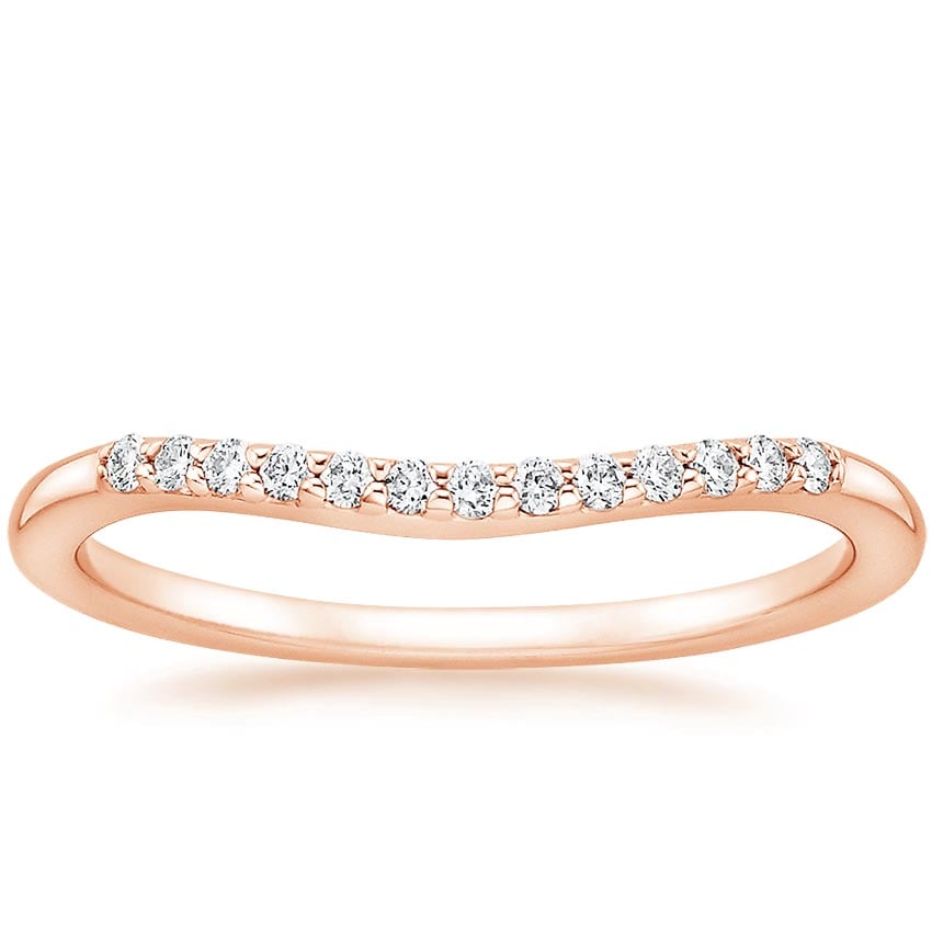 Rose gold diamond engagement ring with surprise diamond details
