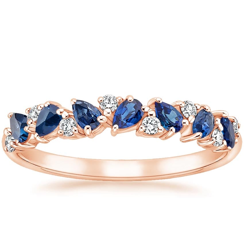 Rose gold diamond engagement ring with surprise diamond details