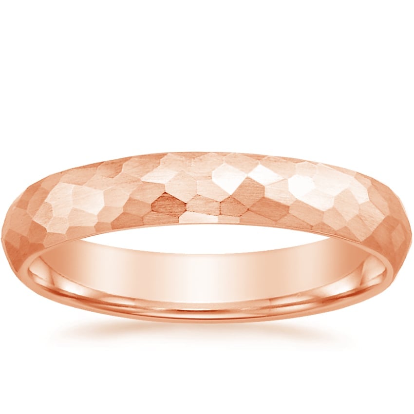 Rose gold diamond engagement ring with surprise diamond details