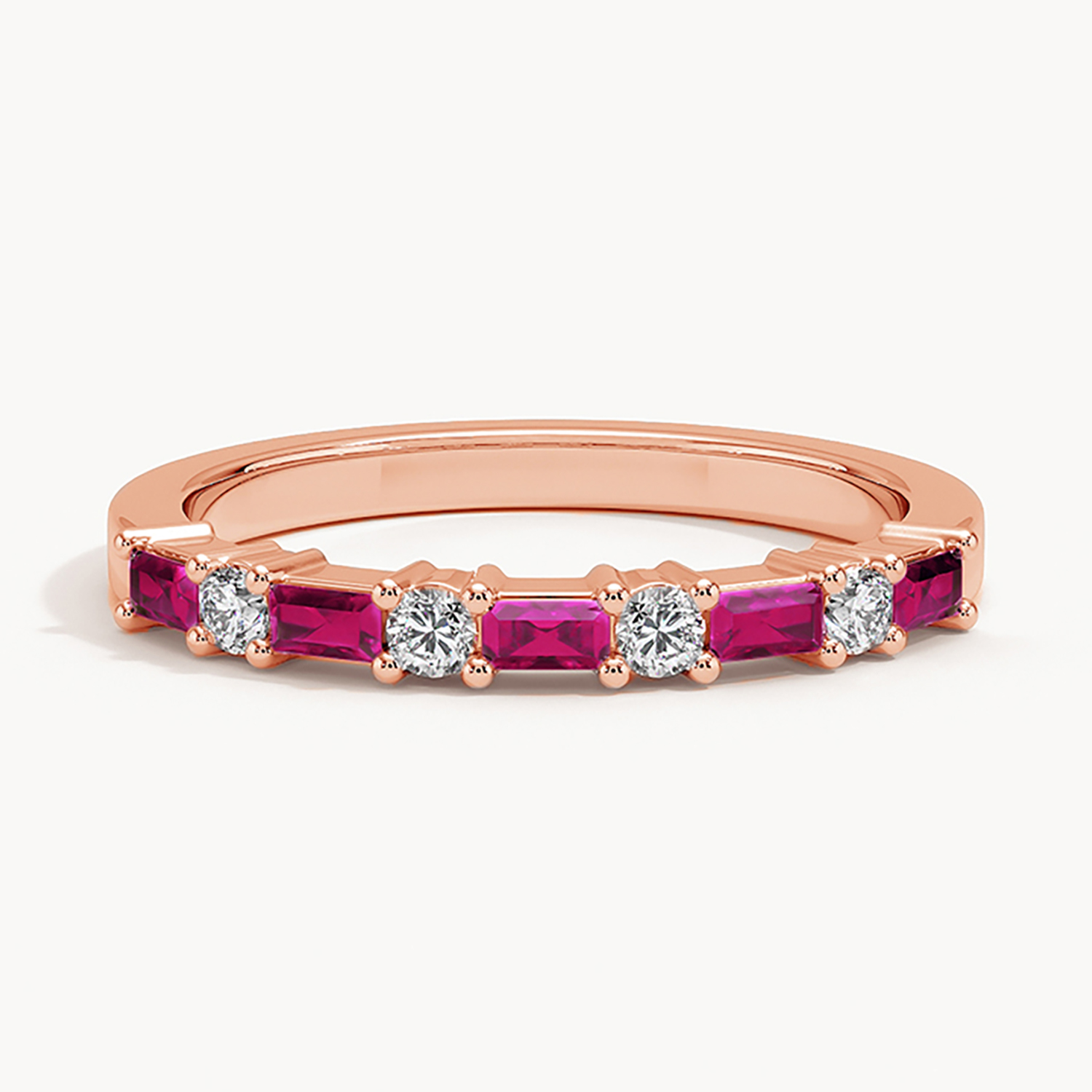Rose gold diamond engagement ring with surprise diamond details