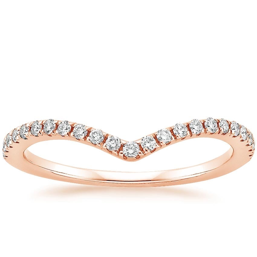 Rose gold diamond engagement ring with surprise diamond details