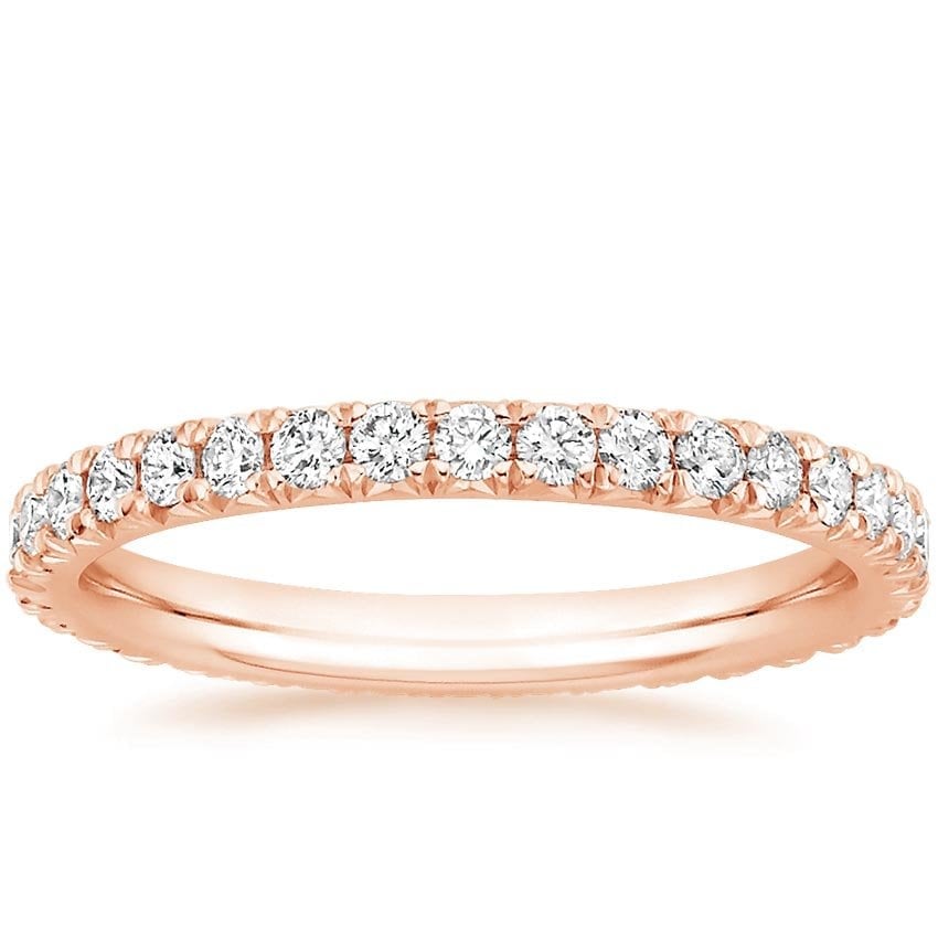 Rose gold diamond engagement ring with surprise diamond details