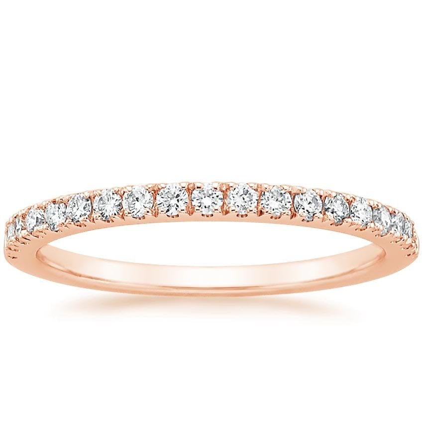 Rose gold diamond engagement ring with surprise diamond details