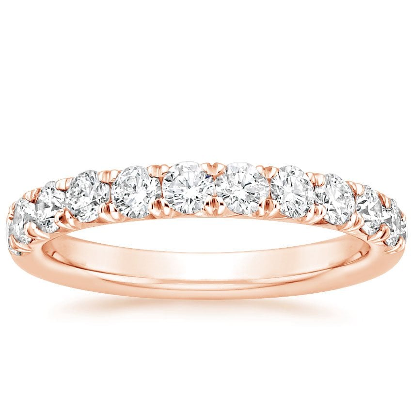 Rose gold diamond engagement ring with surprise diamond details