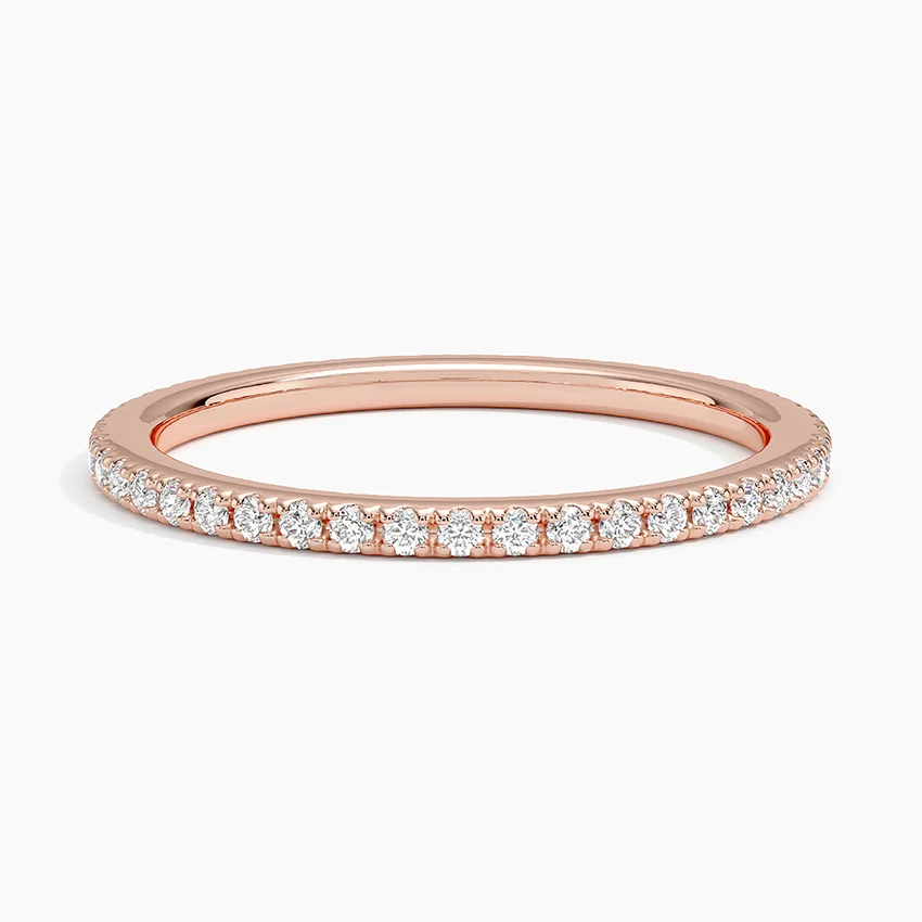 Rose gold diamond engagement ring with surprise diamond details