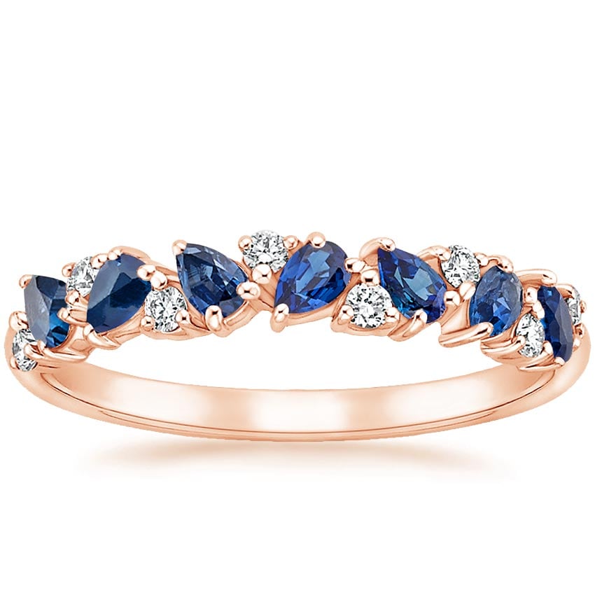 Rose gold diamond engagement ring with surprise diamond details