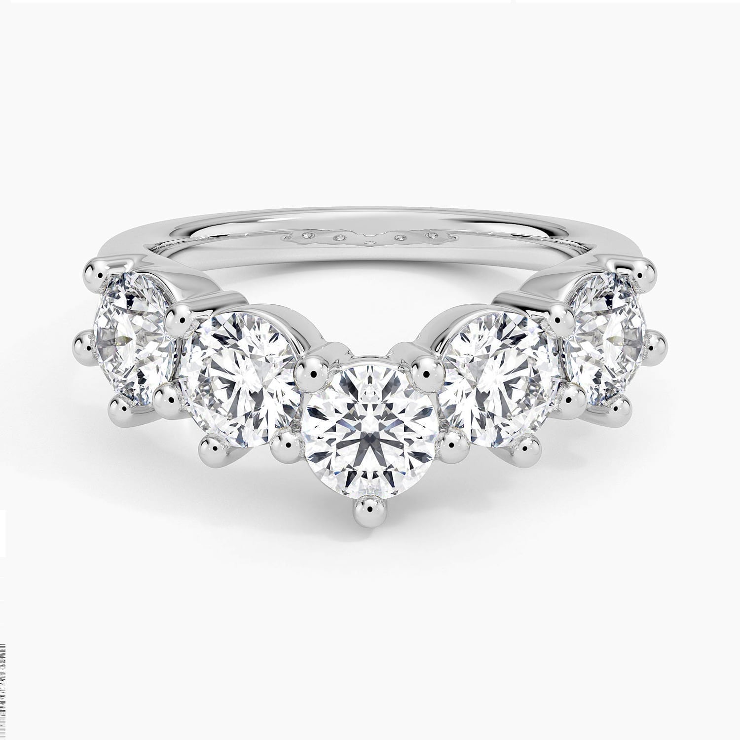 Rose gold diamond engagement ring with surprise diamond details