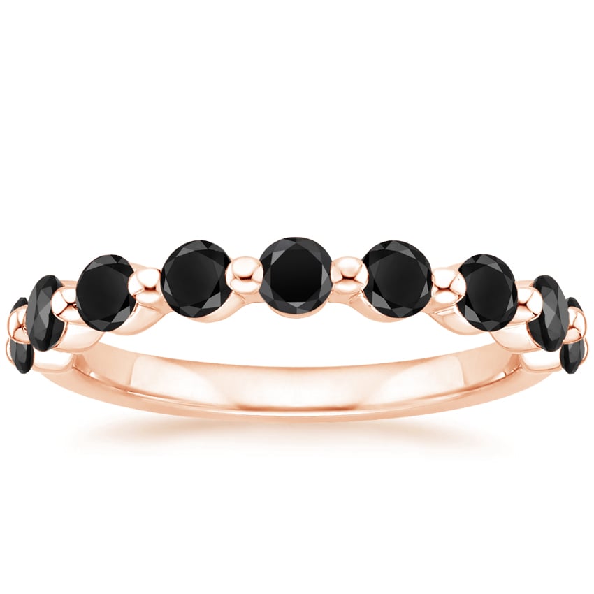 Rose gold diamond engagement ring with surprise diamond details