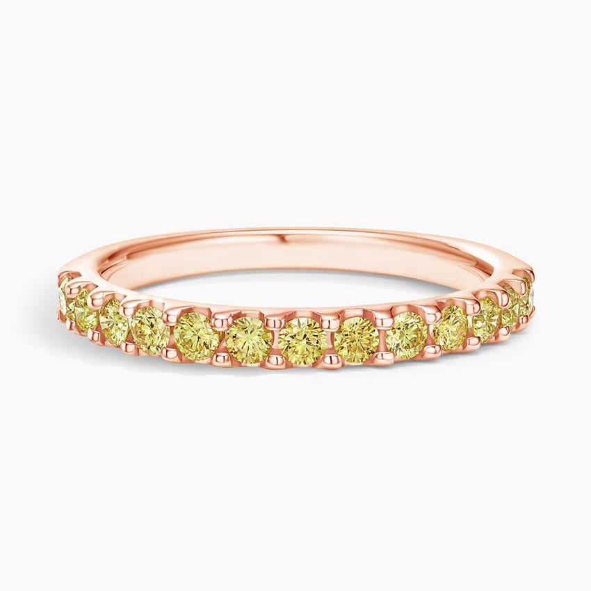 Rose gold diamond engagement ring with surprise diamond details