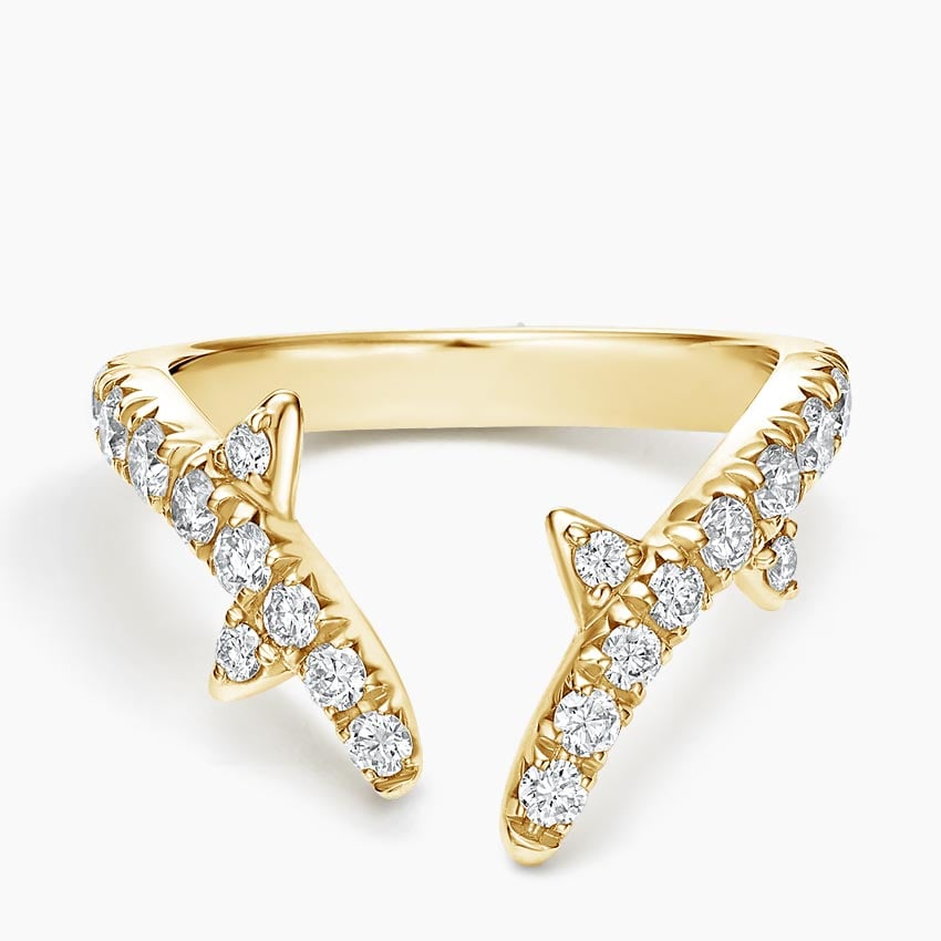 Rose gold diamond engagement ring with surprise diamond details