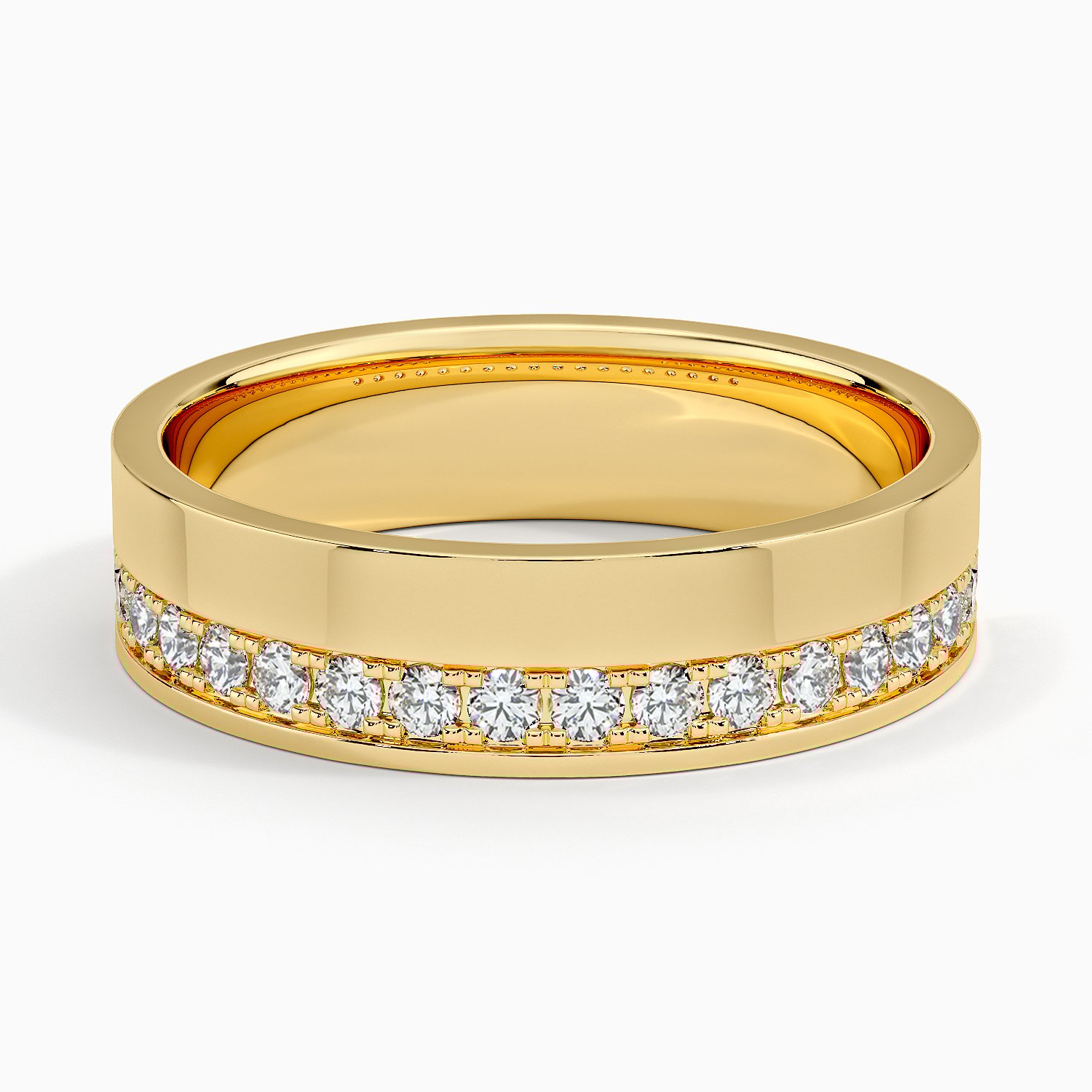 Rose gold diamond engagement ring with surprise diamond details