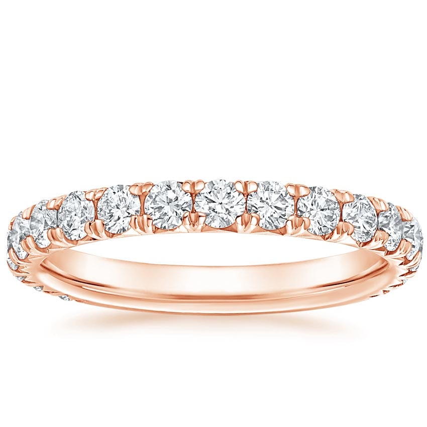 Rose gold diamond engagement ring with surprise diamond details