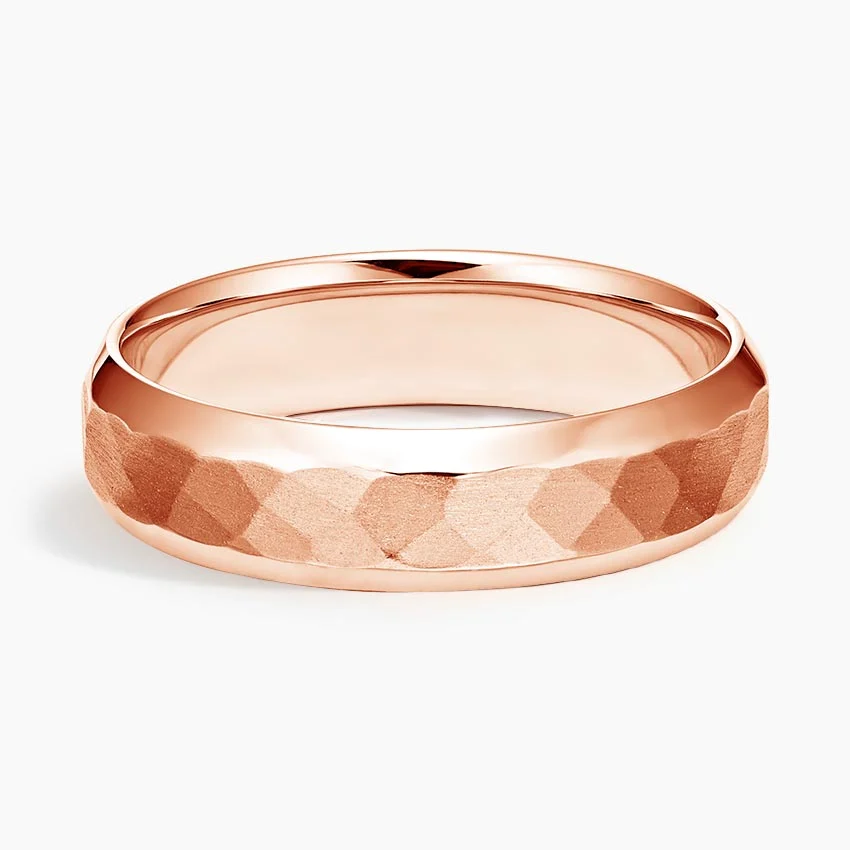 Rose gold diamond engagement ring with surprise diamond details