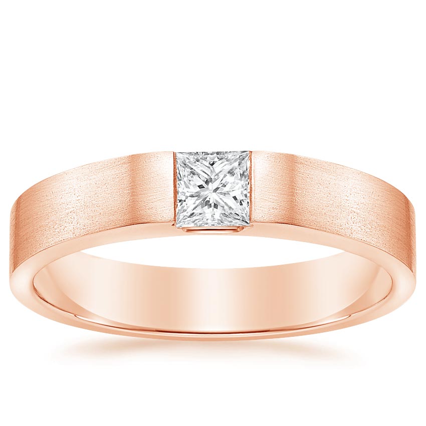 Rose gold diamond engagement ring with surprise diamond details
