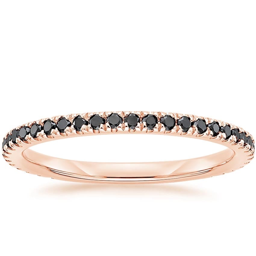 Rose gold diamond engagement ring with surprise diamond details