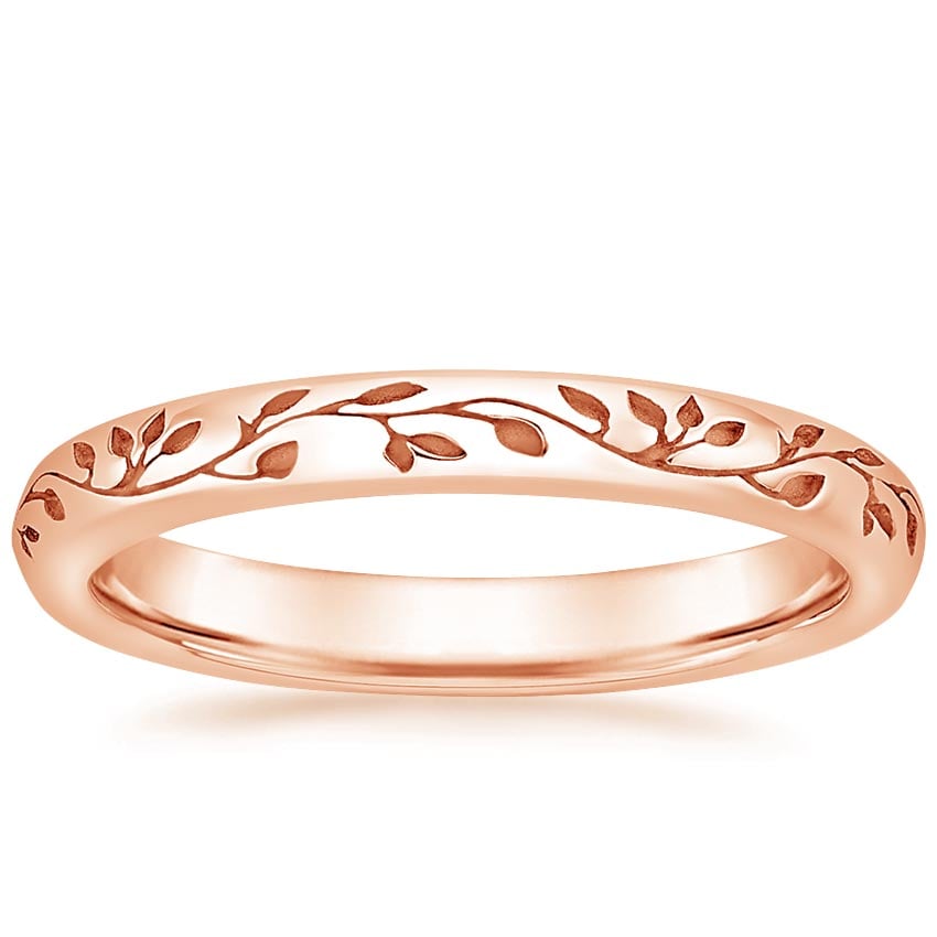 Rose gold diamond engagement ring with surprise diamond details