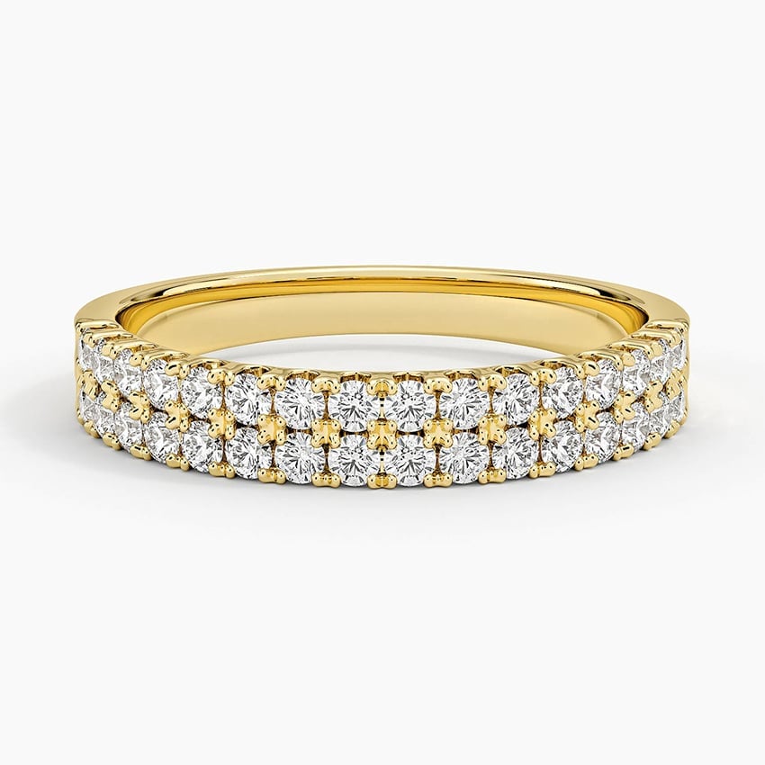 Rose gold diamond engagement ring with surprise diamond details