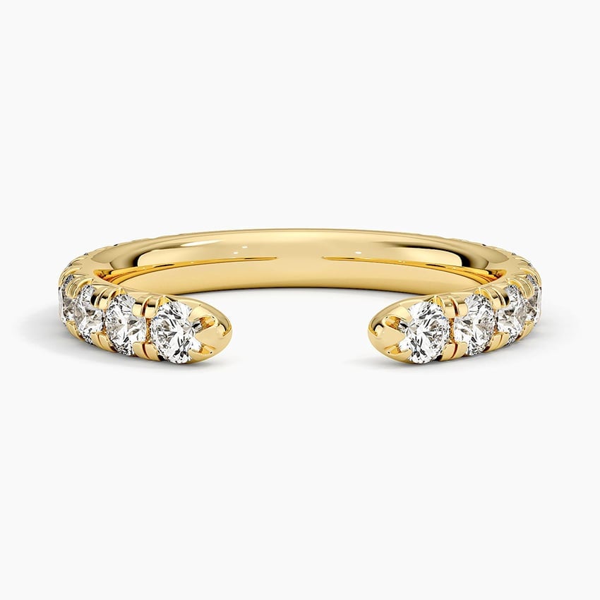 Rose gold diamond engagement ring with surprise diamond details