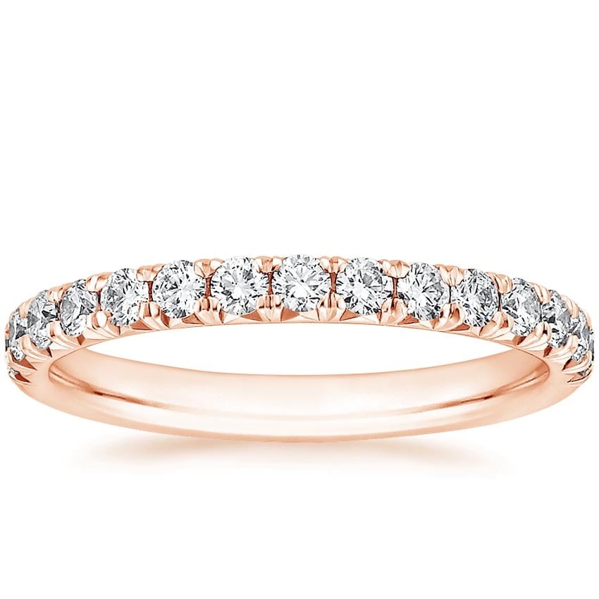 Rose gold diamond engagement ring with surprise diamond details