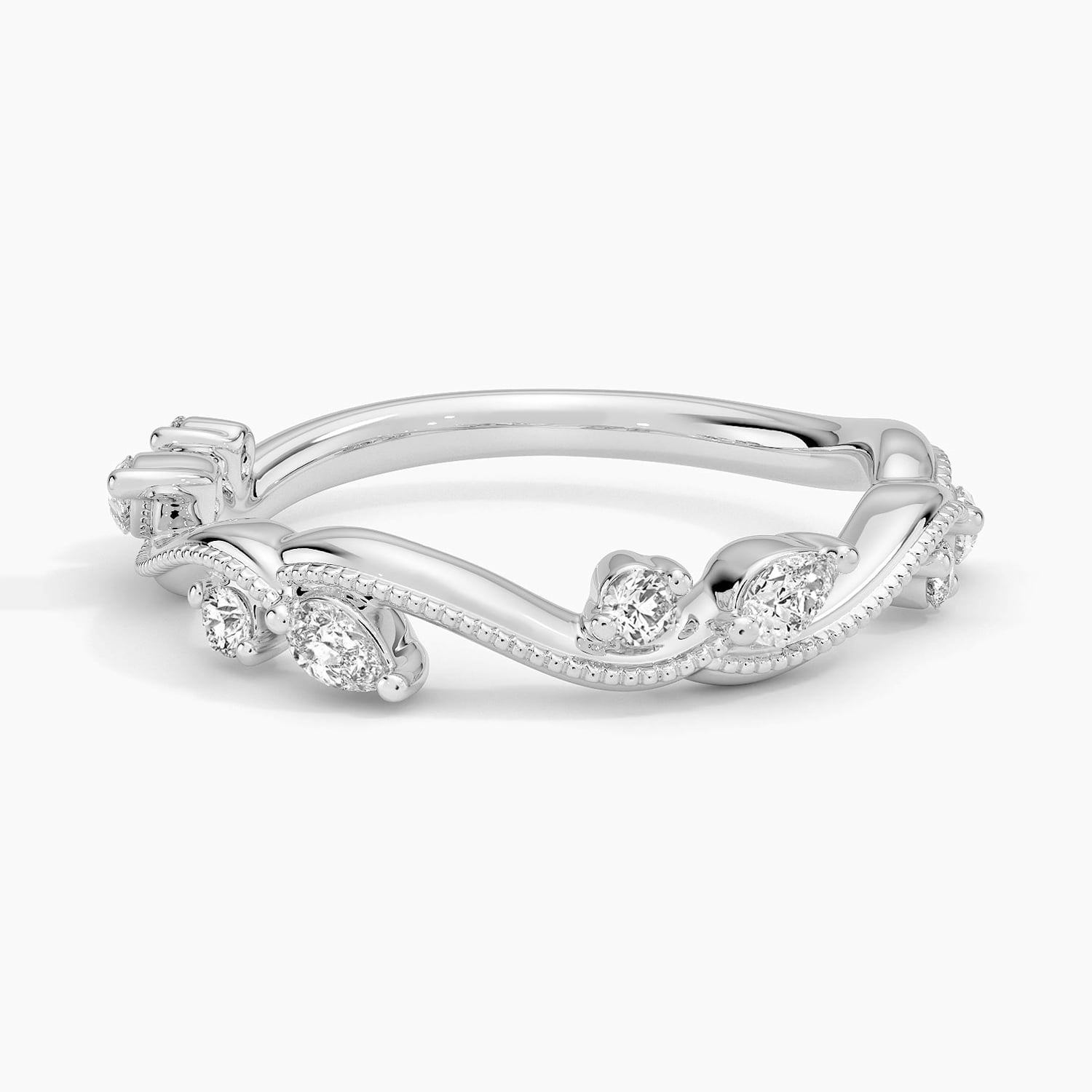 Rose gold diamond engagement ring with surprise diamond details