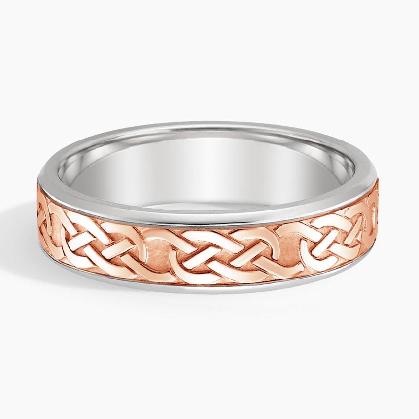 Rose gold diamond engagement ring with surprise diamond details