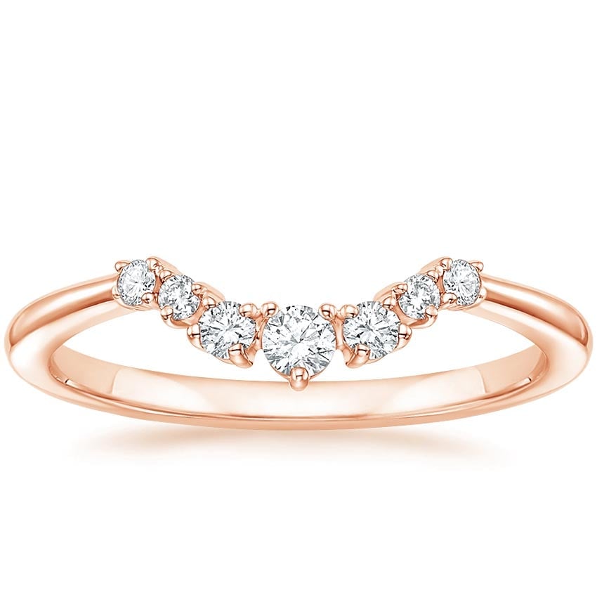 Rose gold diamond engagement ring with surprise diamond details