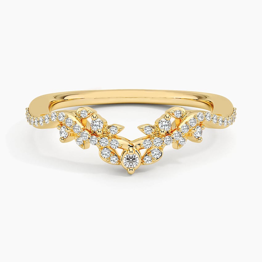 Rose gold diamond engagement ring with surprise diamond details