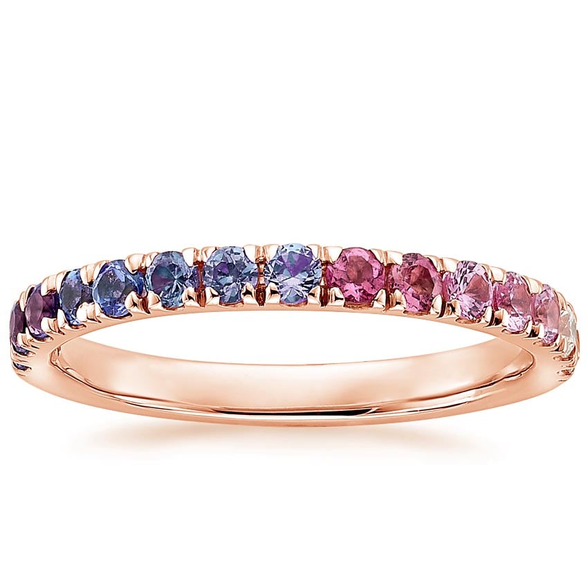 Rose gold diamond engagement ring with surprise diamond details
