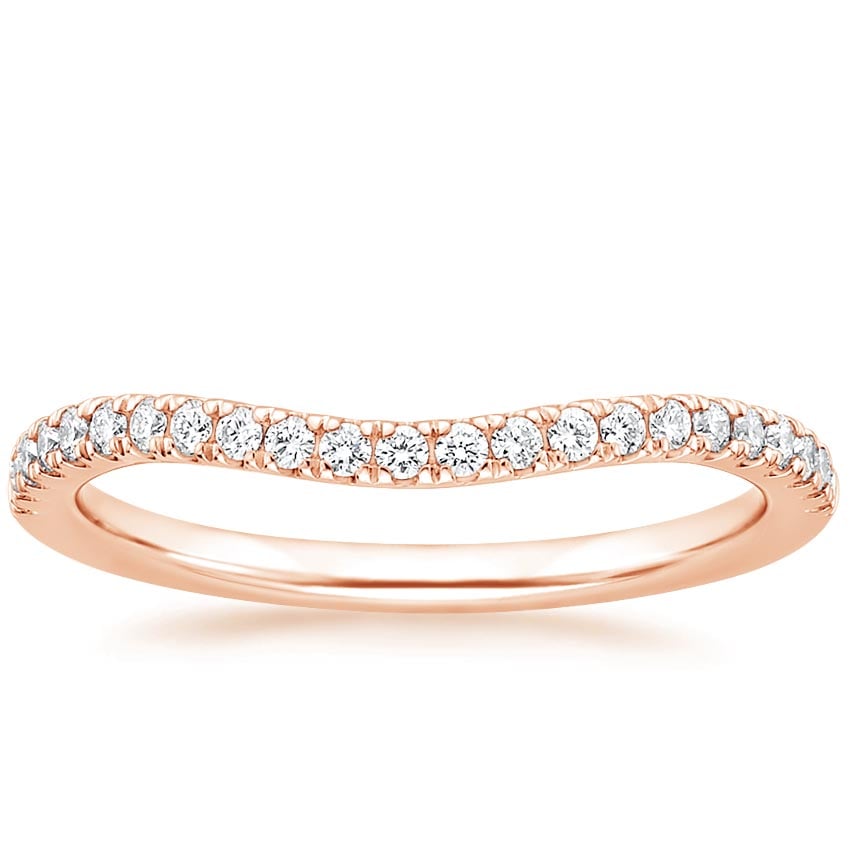 Rose gold diamond engagement ring with surprise diamond details