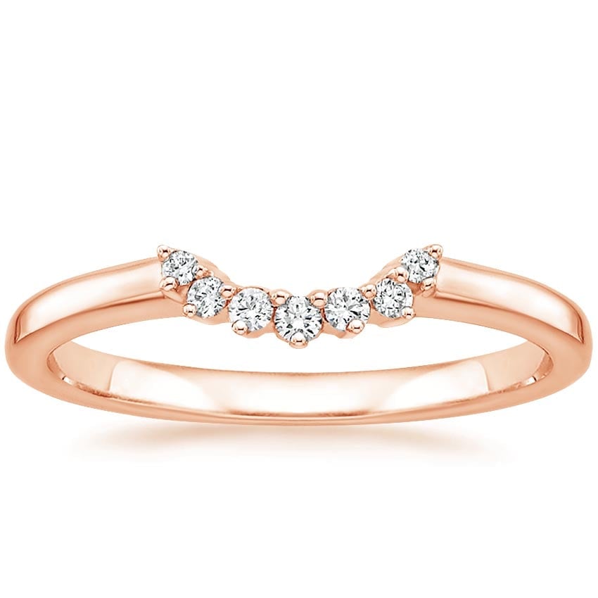 Rose gold diamond engagement ring with surprise diamond details