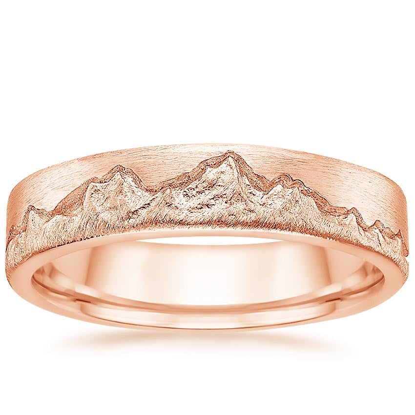 Rose gold diamond engagement ring with surprise diamond details