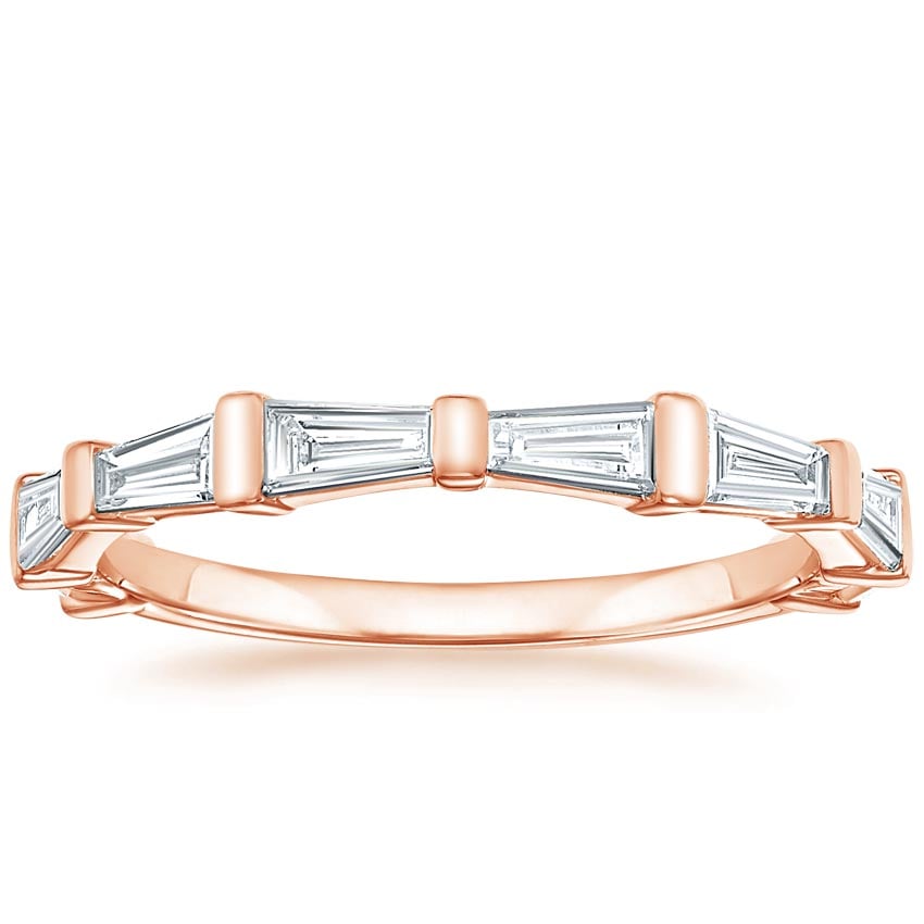 Rose gold diamond engagement ring with surprise diamond details
