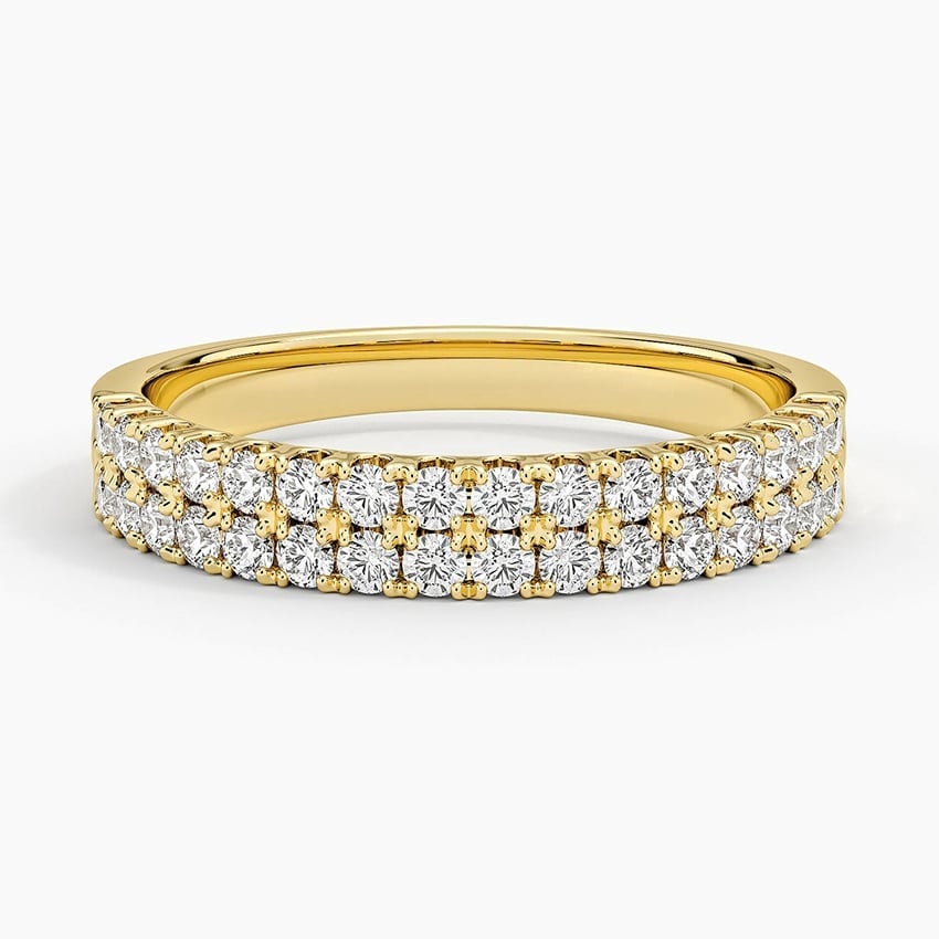 Rose gold diamond engagement ring with surprise diamond details