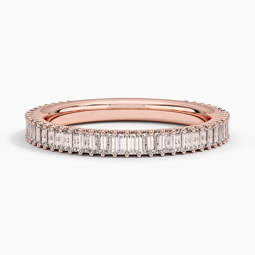 Rose gold diamond engagement ring with surprise diamond details