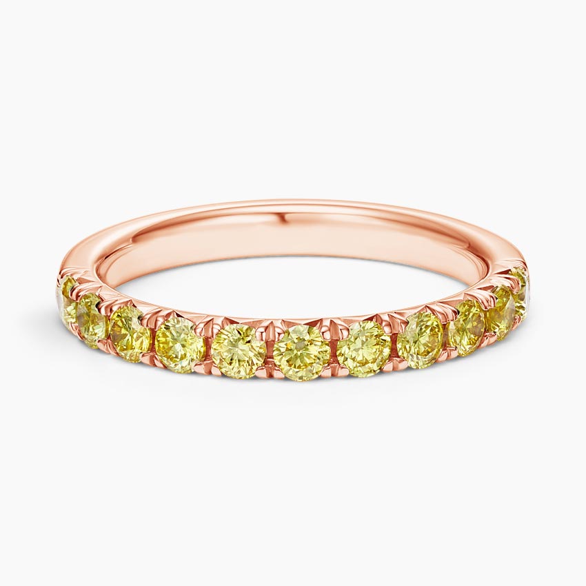 Rose gold diamond engagement ring with surprise diamond details