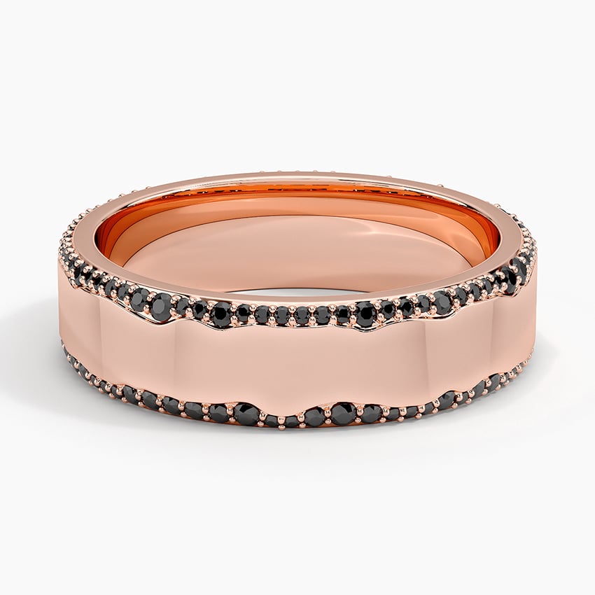 Rose gold diamond engagement ring with surprise diamond details