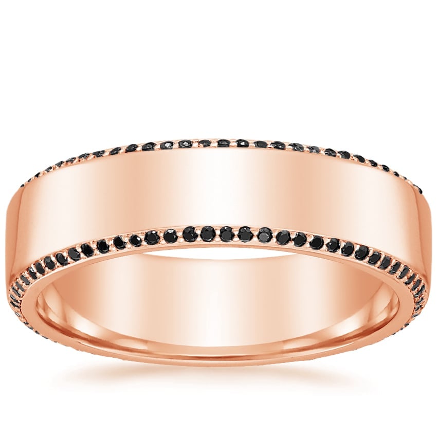 Rose gold diamond engagement ring with surprise diamond details