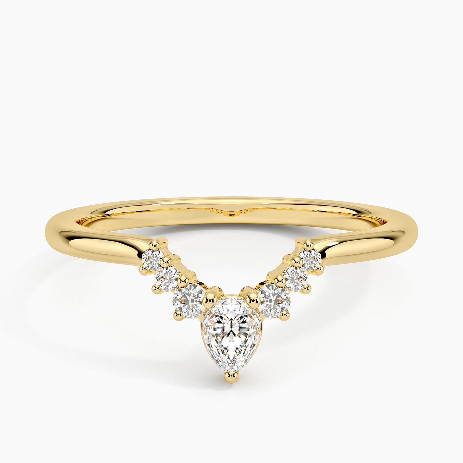 Rose gold diamond engagement ring with surprise diamond details