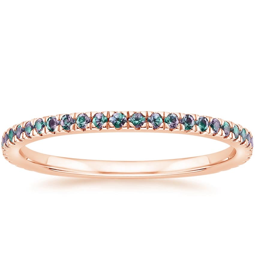 Rose gold diamond engagement ring with surprise diamond details