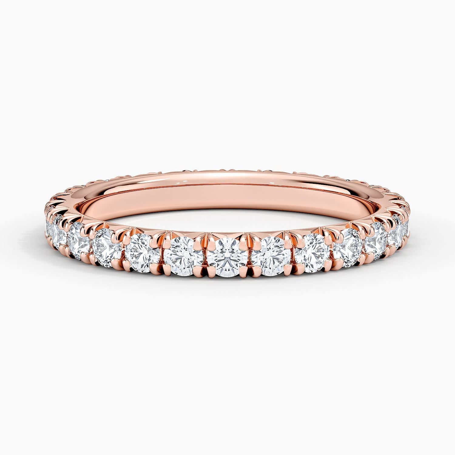 Rose gold diamond engagement ring with surprise diamond details