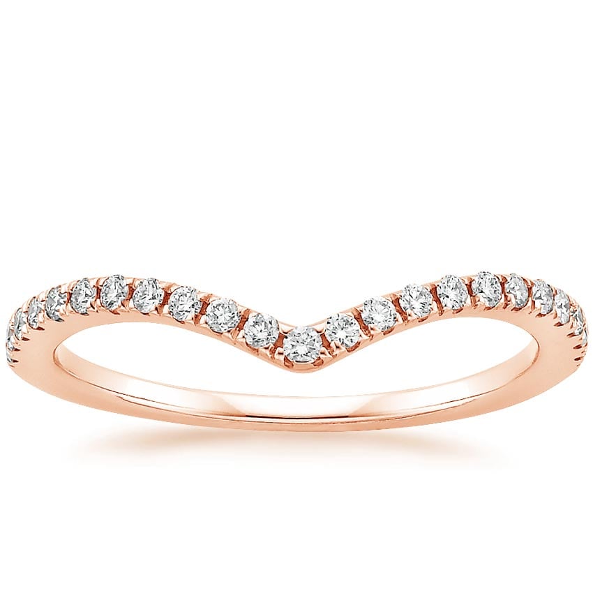 Rose gold diamond engagement ring with surprise diamond details