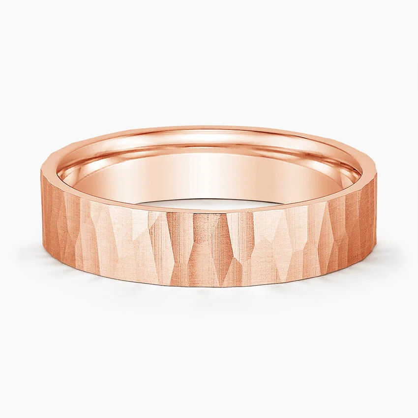 Rose gold diamond engagement ring with surprise diamond details