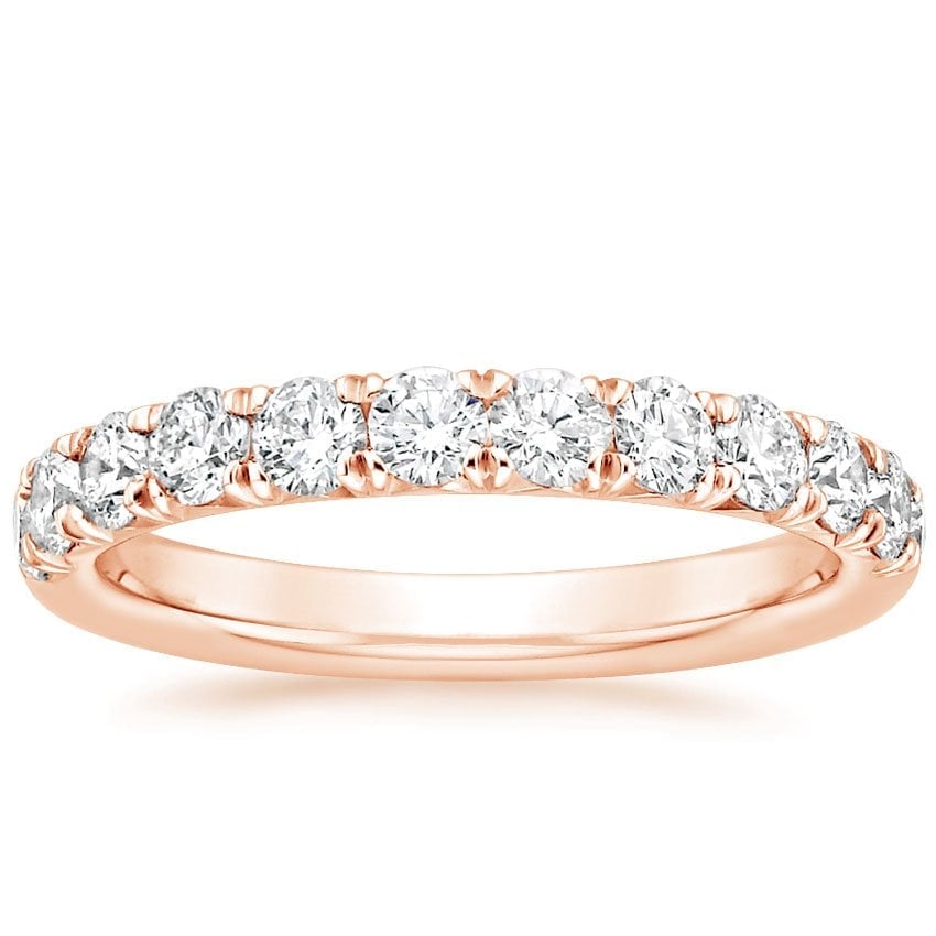 Rose gold diamond engagement ring with surprise diamond details