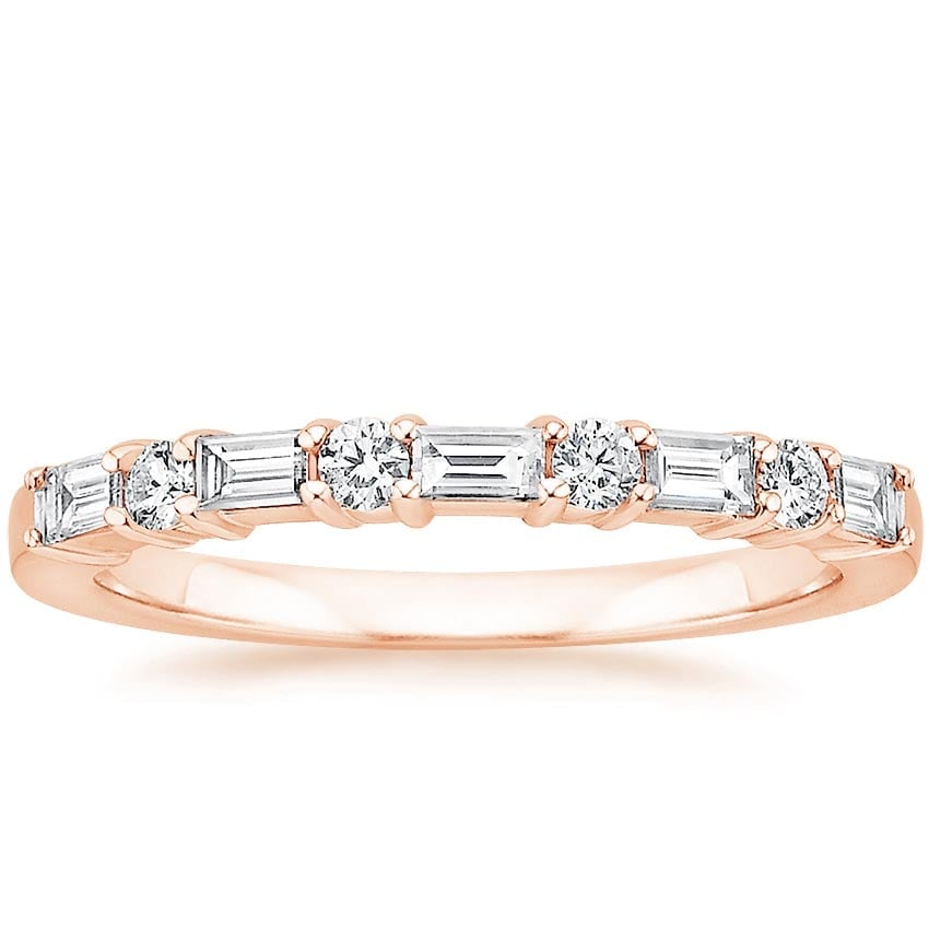 Rose gold diamond engagement ring with surprise diamond details