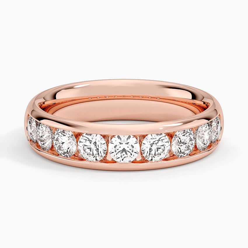 Rose gold diamond engagement ring with surprise diamond details