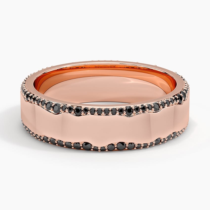 Rose gold diamond engagement ring with surprise diamond details